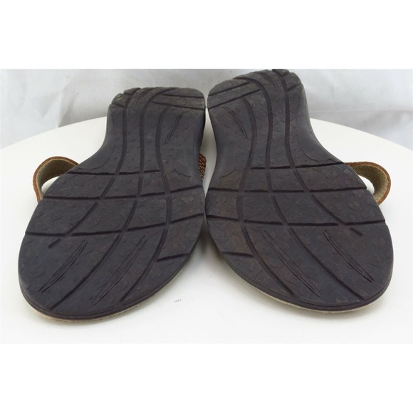 Eastland Sz 7 M Brown Flip Flop Leather Women Sandals Wander - Picture 7 of 7